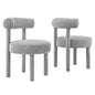 Toulouse Boucle Fabric Dining Chair Set of 2