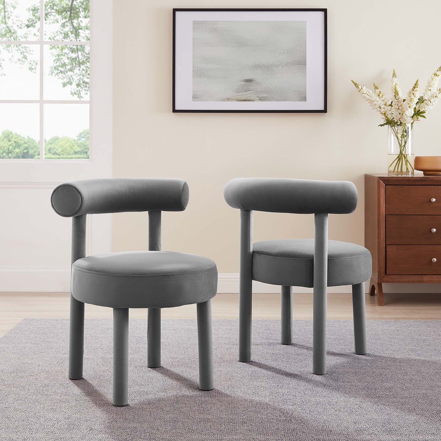 Toulouse Performance Velvet Dining Chair Set of 2