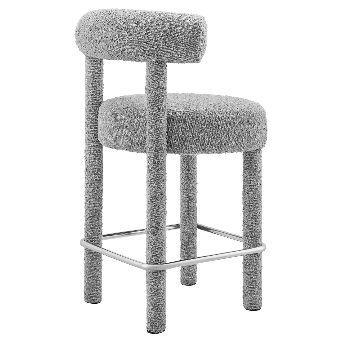 Toulouse Boucle Fabric Counter Stool Set of 2