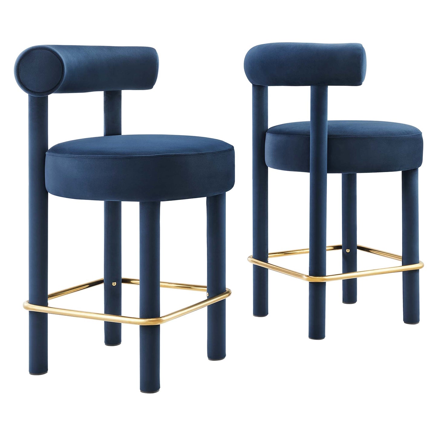 Toulouse Performance Velvet Counter Stool Set of 2