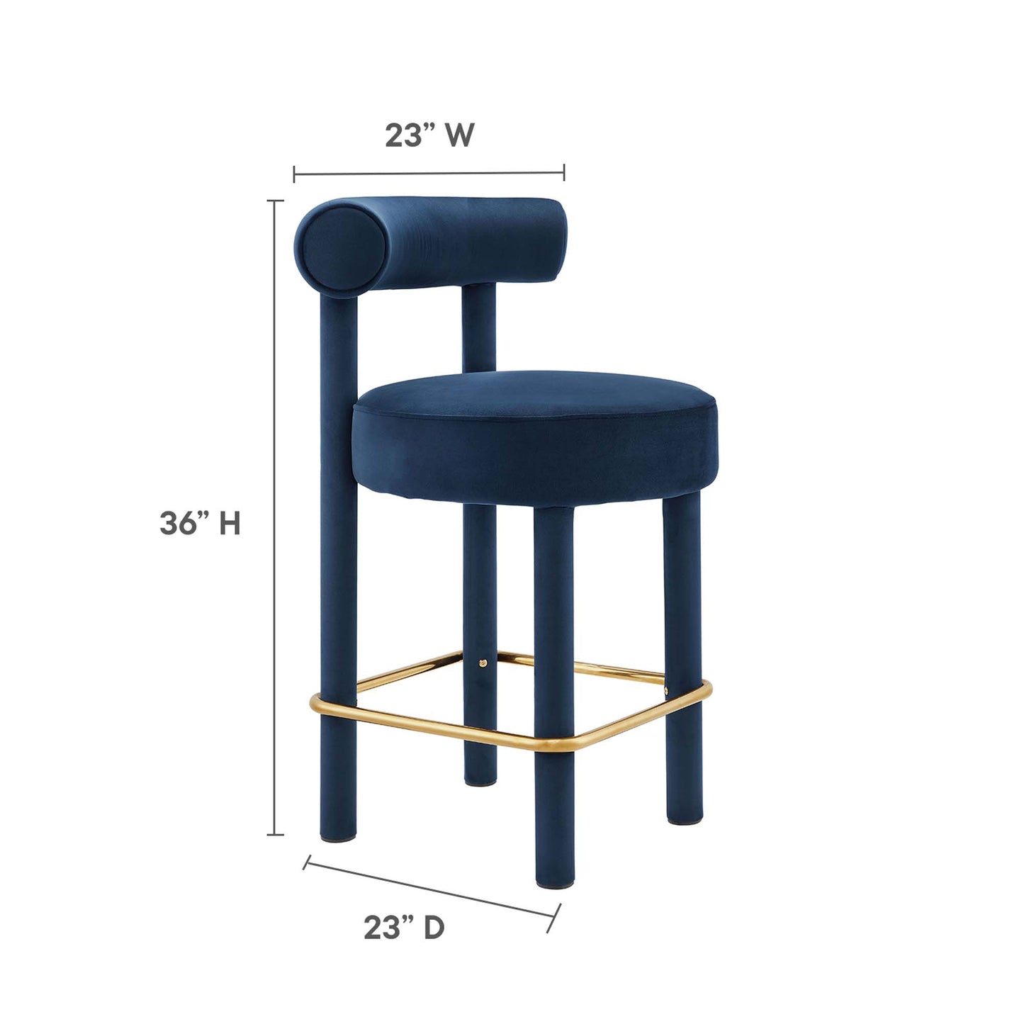 Toulouse Performance Velvet Counter Stool Set of 2