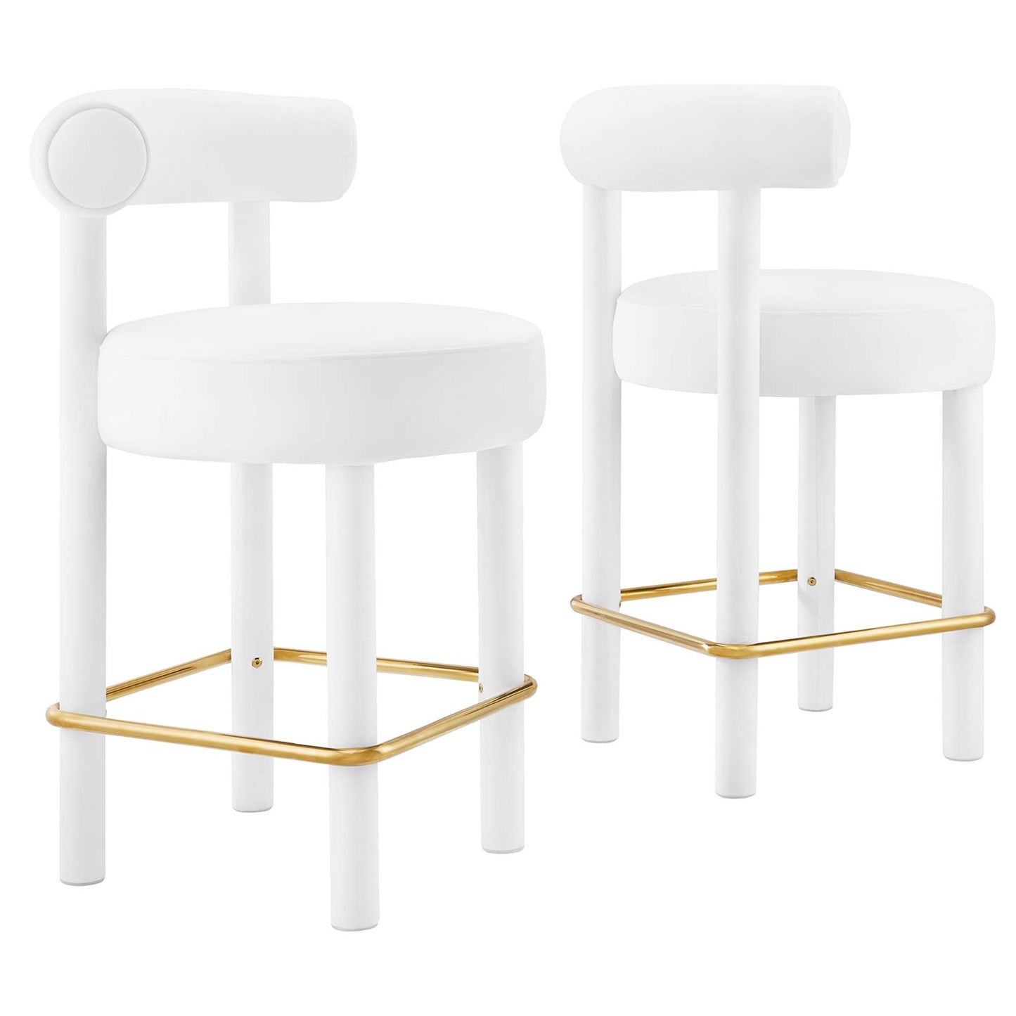 Toulouse Performance Velvet Counter Stool Set of 2