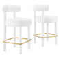 Toulouse Performance Velvet Counter Stool Set of 2