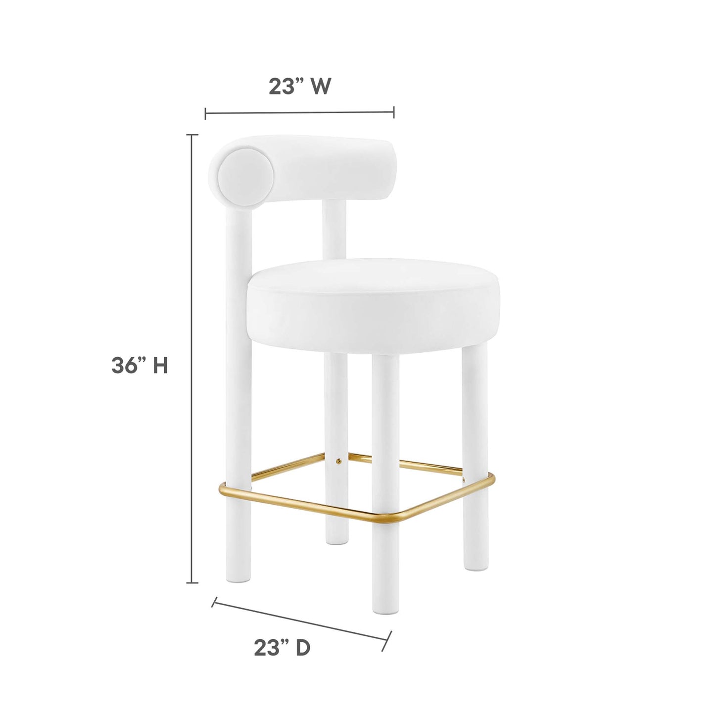 Toulouse Performance Velvet Counter Stool Set of 2