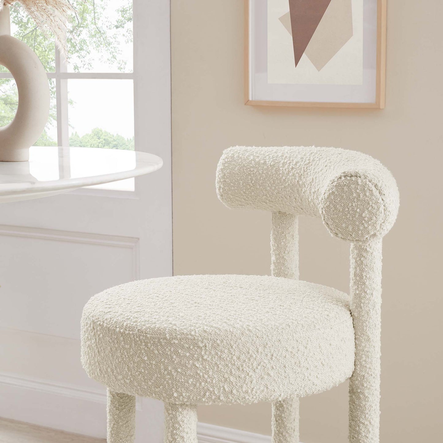 Toulouse Boucle Fabric Bar Stool Set of 2