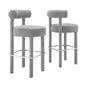 Toulouse Boucle Fabric Bar Stool Set of 2