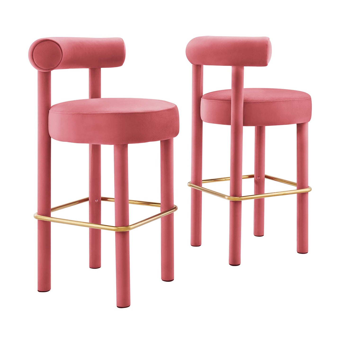 Toulouse Performance Velvet Bar Stool Set of 2