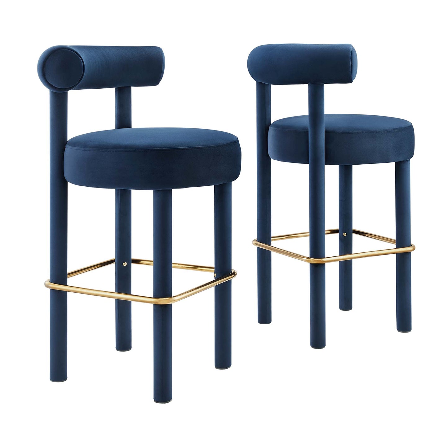 Toulouse Performance Velvet Bar Stool Set of 2