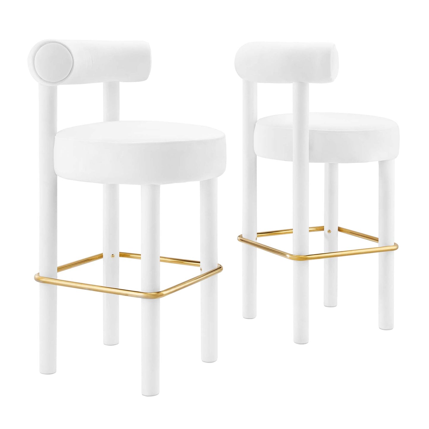 Toulouse Performance Velvet Bar Stool Set of 2