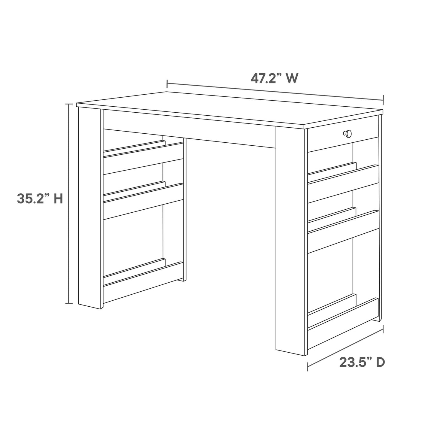 Galley 3-Piece Kitchen Island and Stool Set