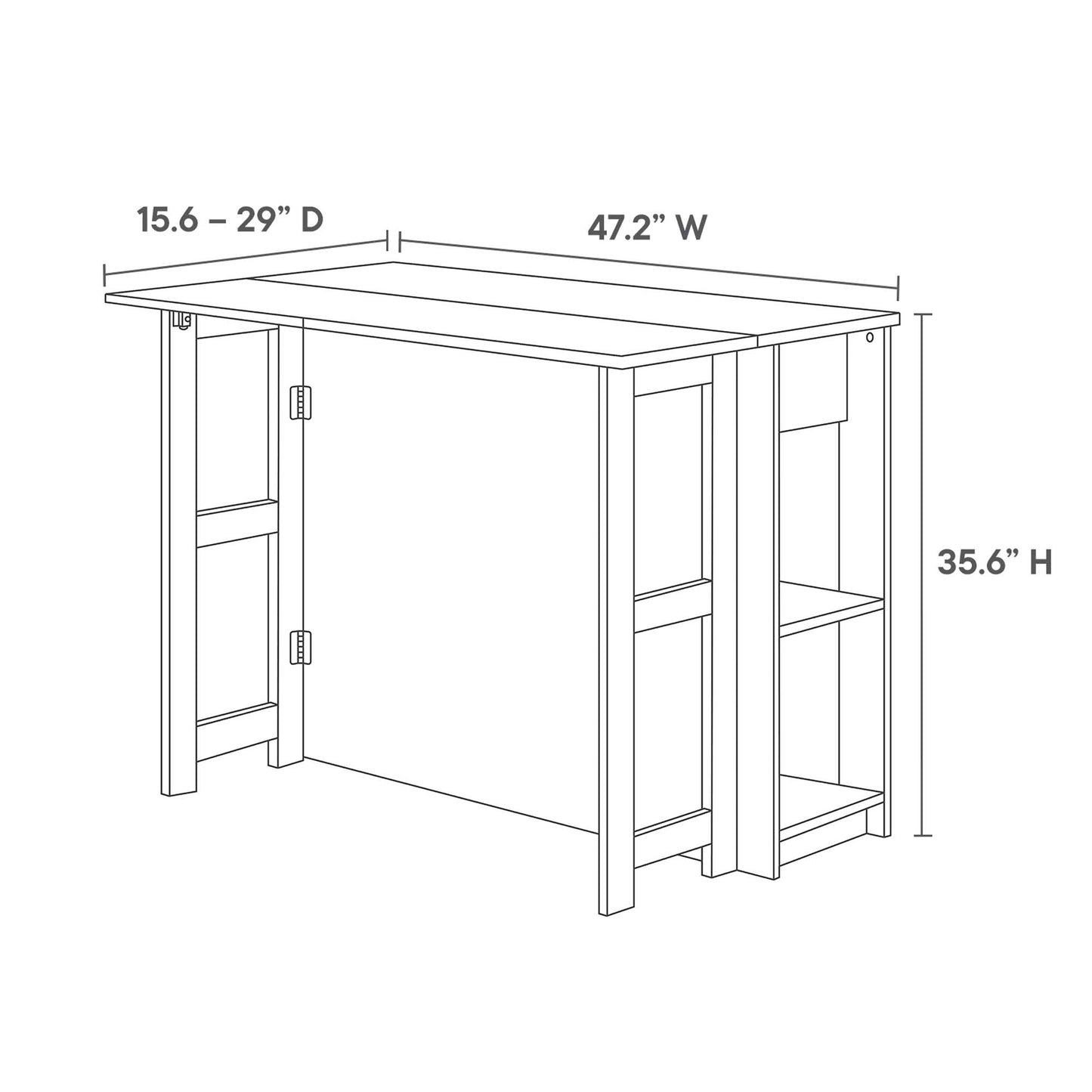 Meadowbrook 3-Piece Kitchen Island and Stool Set