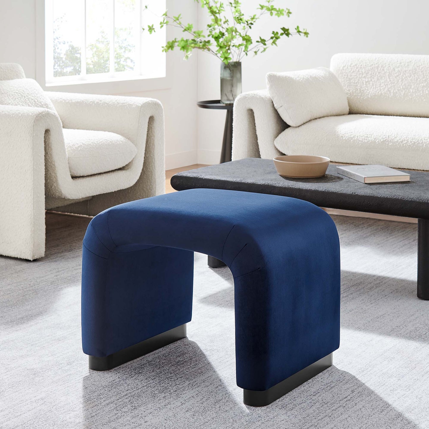 Koda Performance Velvet Waterfall Stool