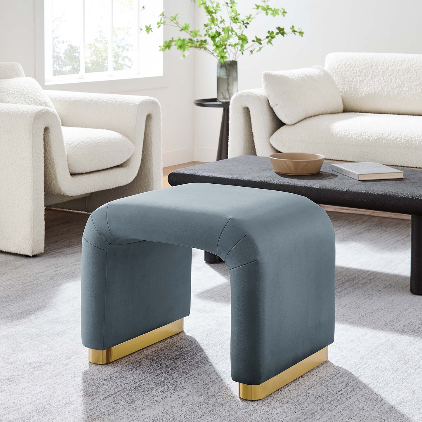 Koda Performance Velvet Waterfall Stool