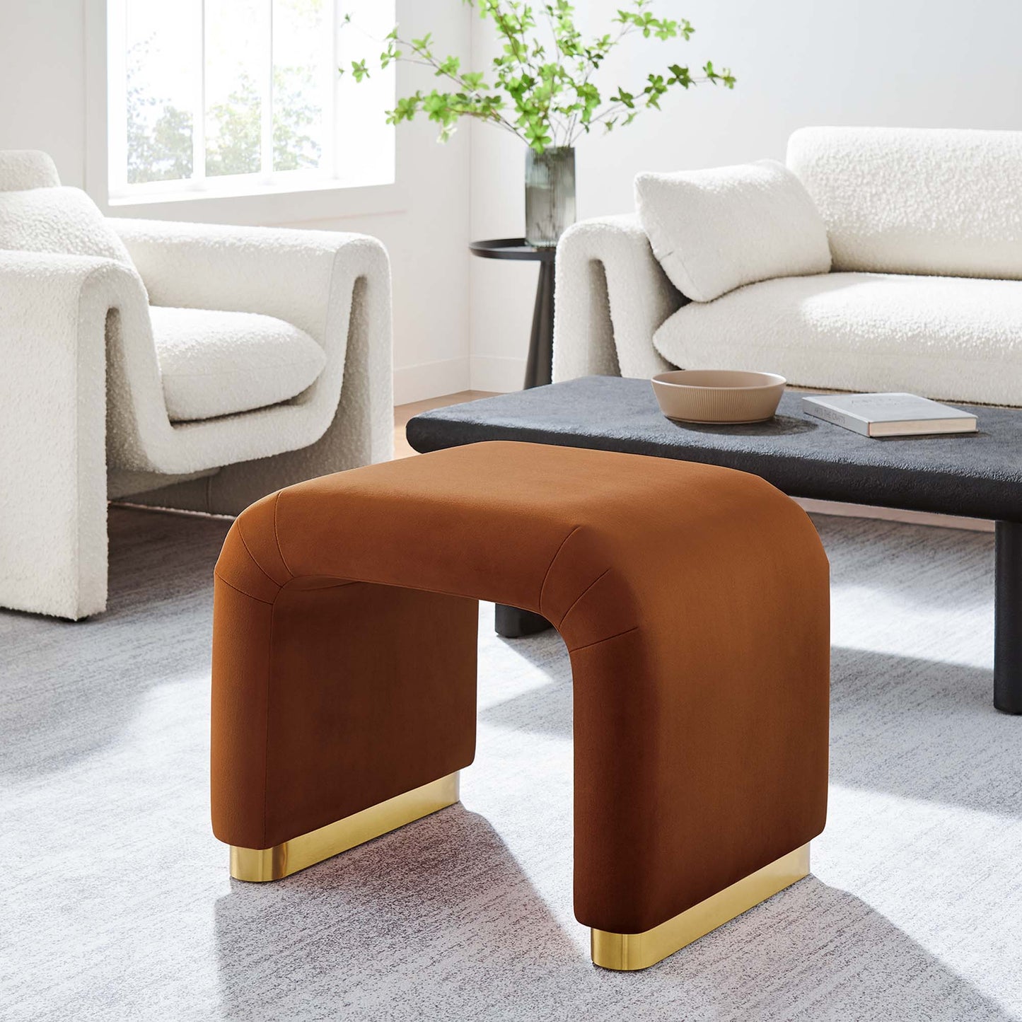 Koda Performance Velvet Waterfall Stool