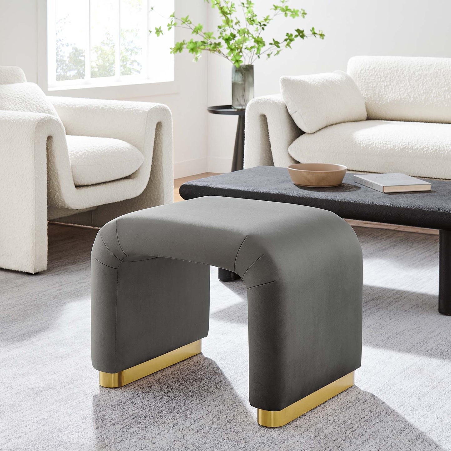 Koda Performance Velvet Waterfall Stool