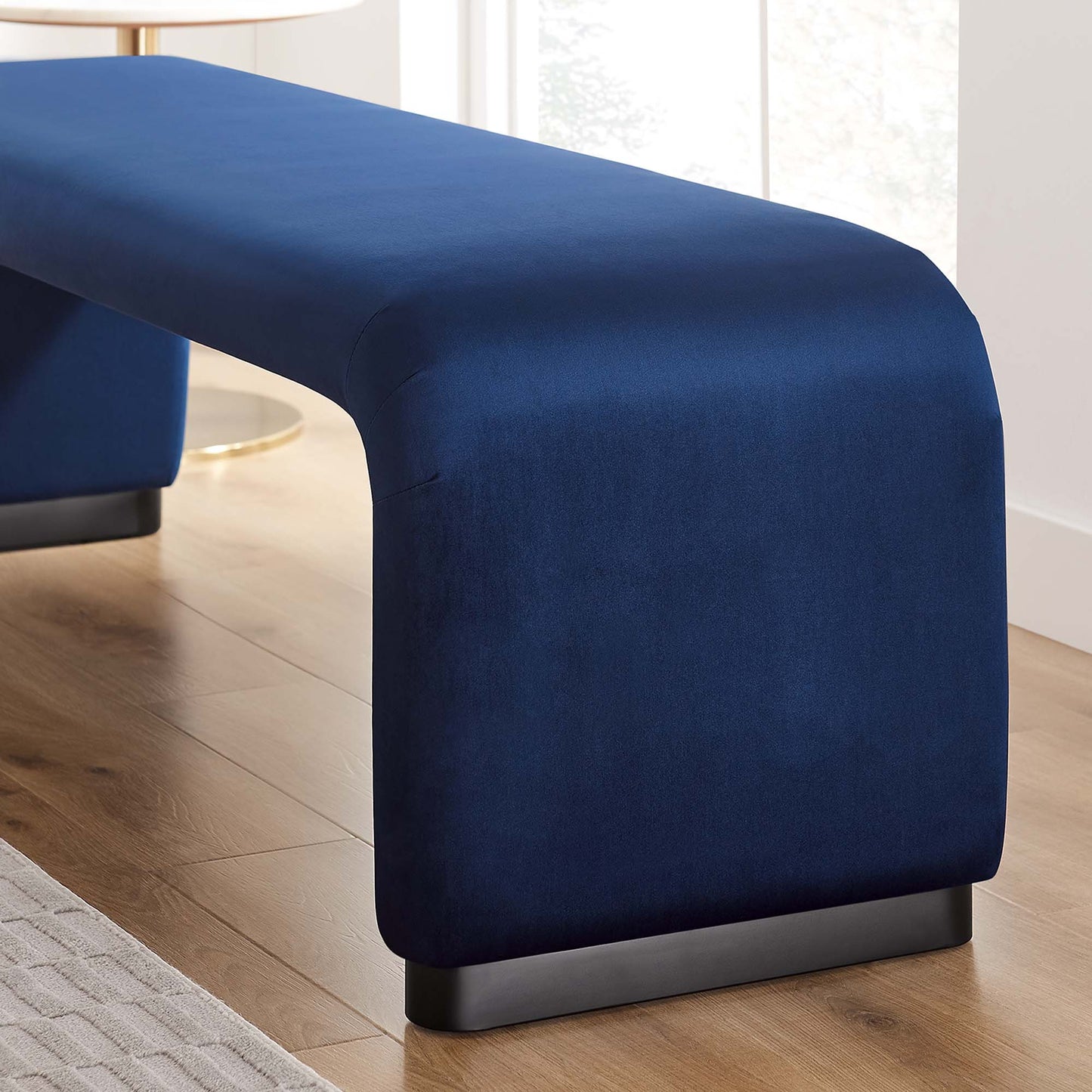 Koda Performance Velvet Waterfall Long Bench