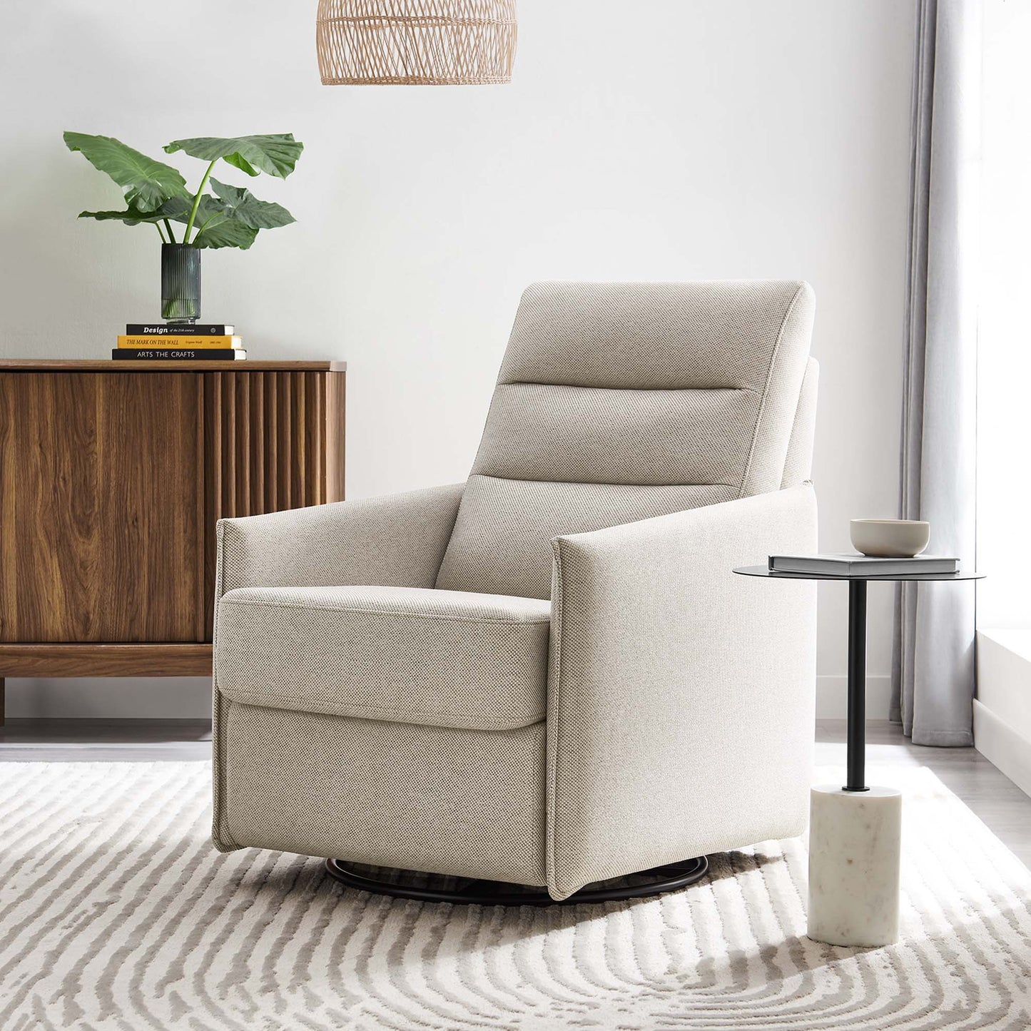 Etta Upholstered Fabric Lounge Chair