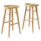 Lot de 2 tabourets de bar en bois sans dossier Saville par Modway