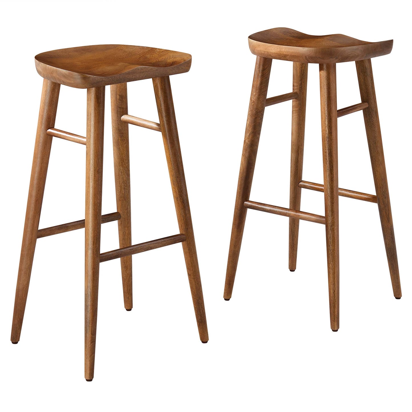 Lot de 2 tabourets de bar en bois sans dossier Saville par Modway