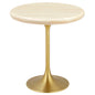 Lippa 20" Round Artificial TravertineSide Table