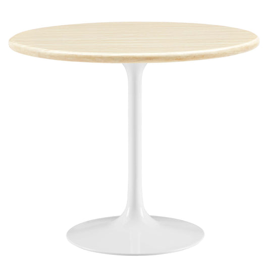 Lippa 36” Round Artificial TravertineDining Table