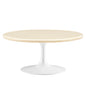 Lippa 36” Round Artificial TravertineCoffee Table