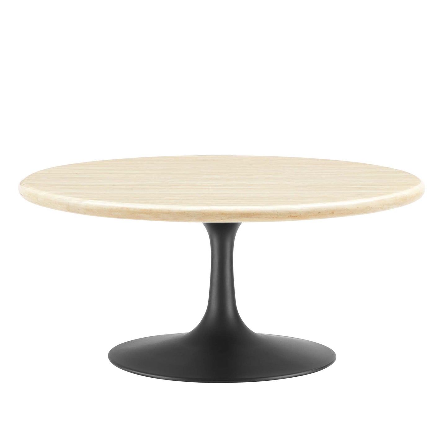 Lippa 36” Round Artificial TravertineCoffee Table