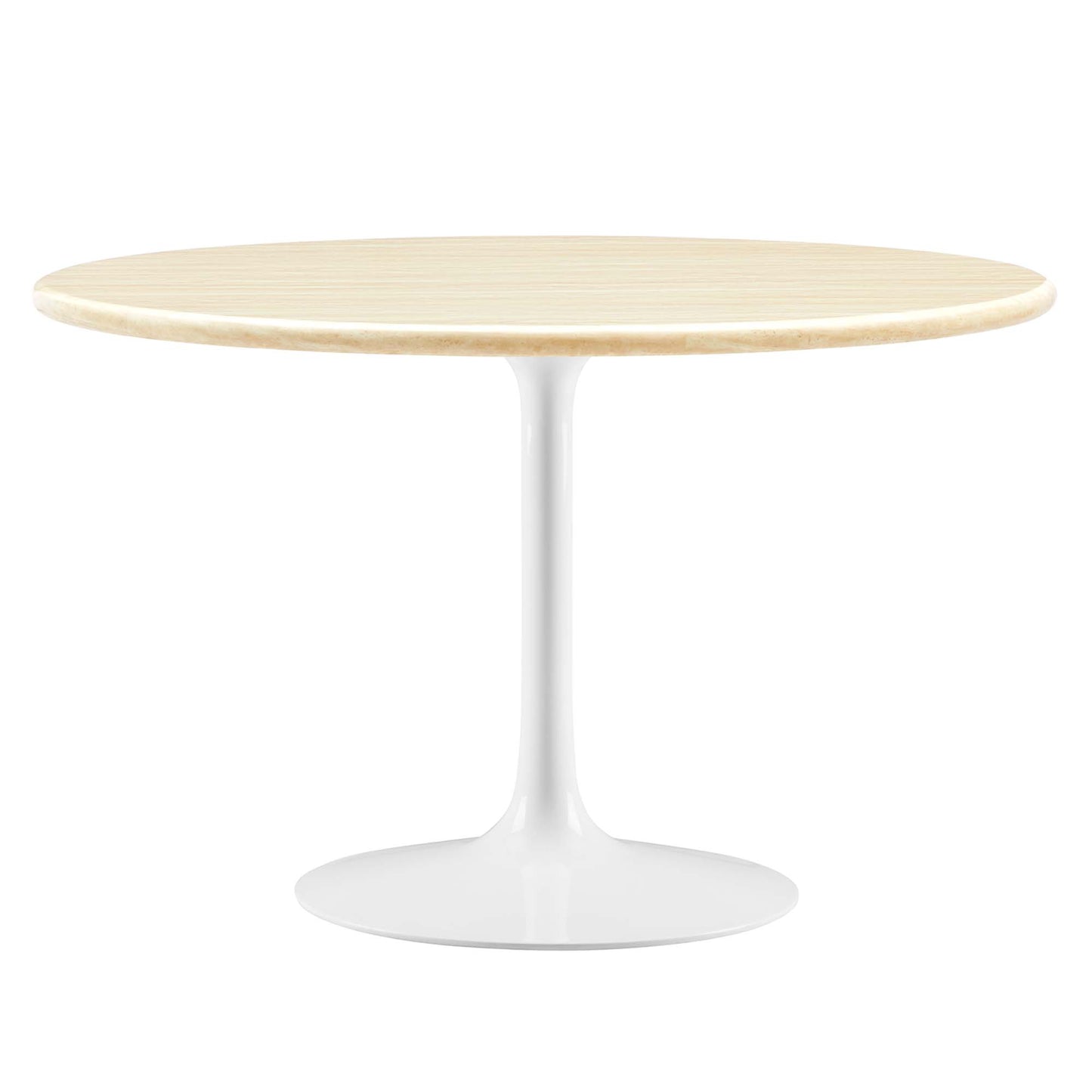 Lippa 48" Round Artificial TravertineDining Table