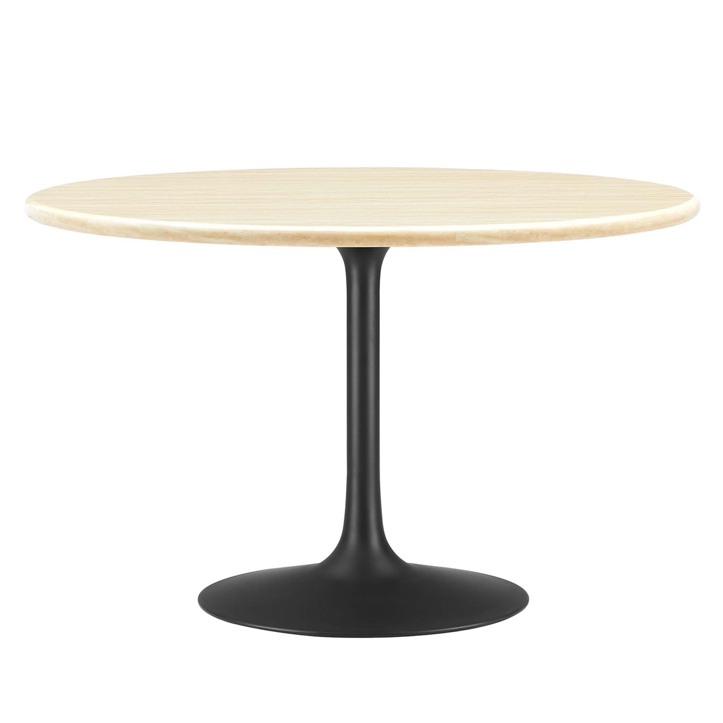 Lippa 48" Round Artificial TravertineDining Table