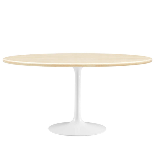 Lippa 60” Oval Artificial TravertineDining Table