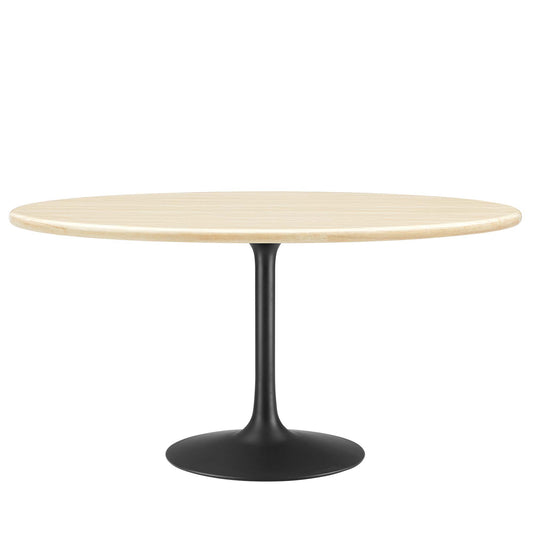 Lippa 60” Oval Artificial TravertineDining Table