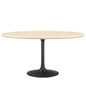 Lippa 60” Oval Artificial TravertineDining Table