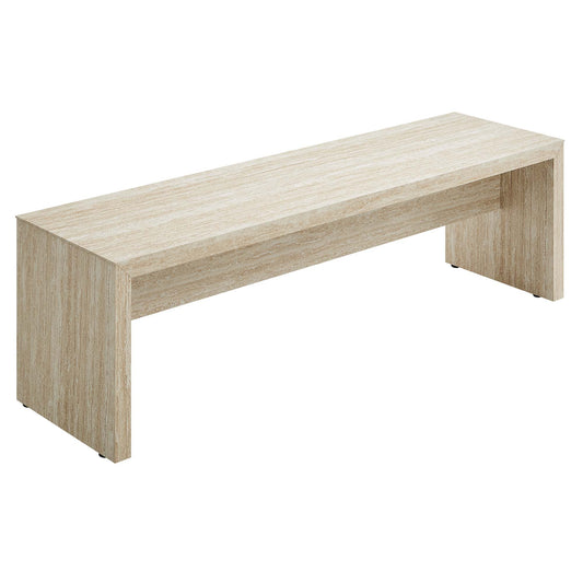 Mirella 62" Faux Travertine Long Bench