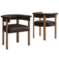 Imogen Performance Velvet Barrel Dining Chairs Set of 2