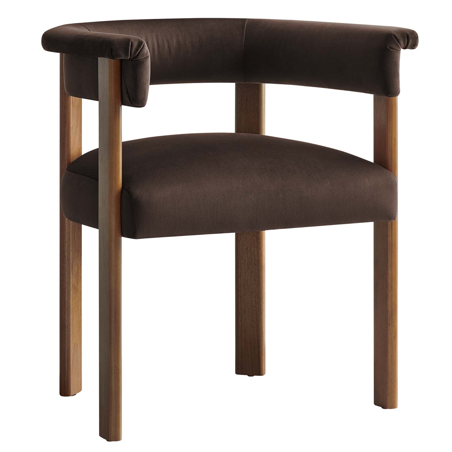 Imogen Performance Velvet Barrel Dining Chairs Set of 2