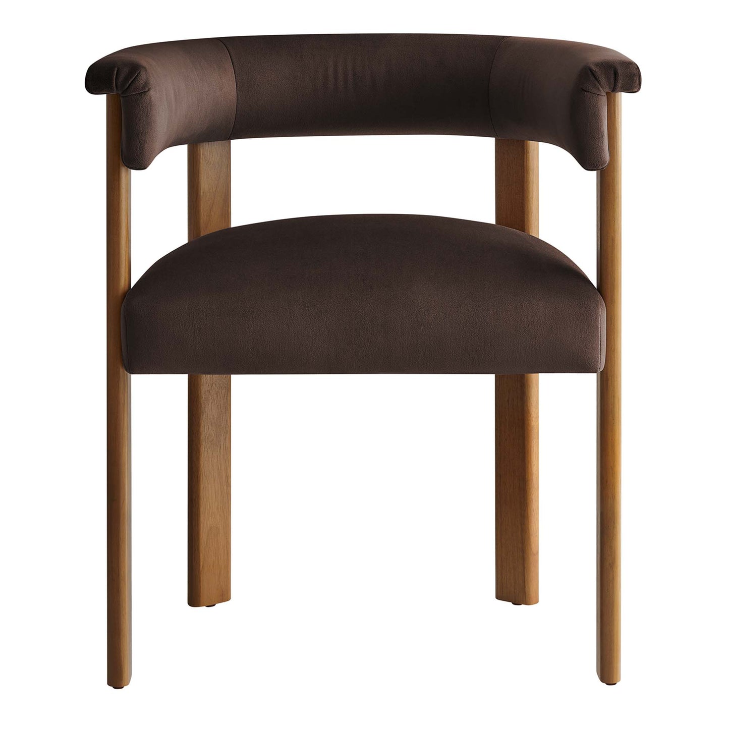 Imogen Performance Velvet Barrel Dining Chairs Set of 2