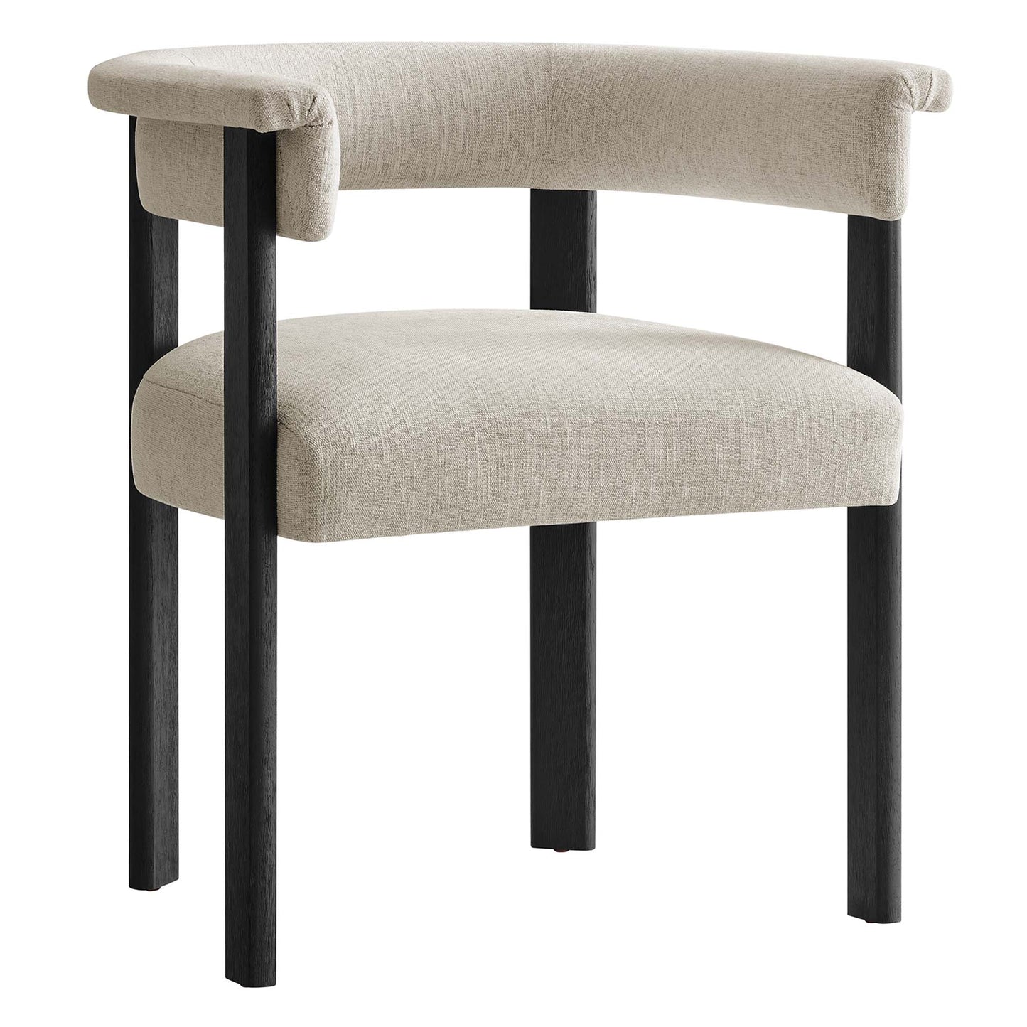 Imogen  Fabric Upholstered Barrel Dining Chairs Set of 2