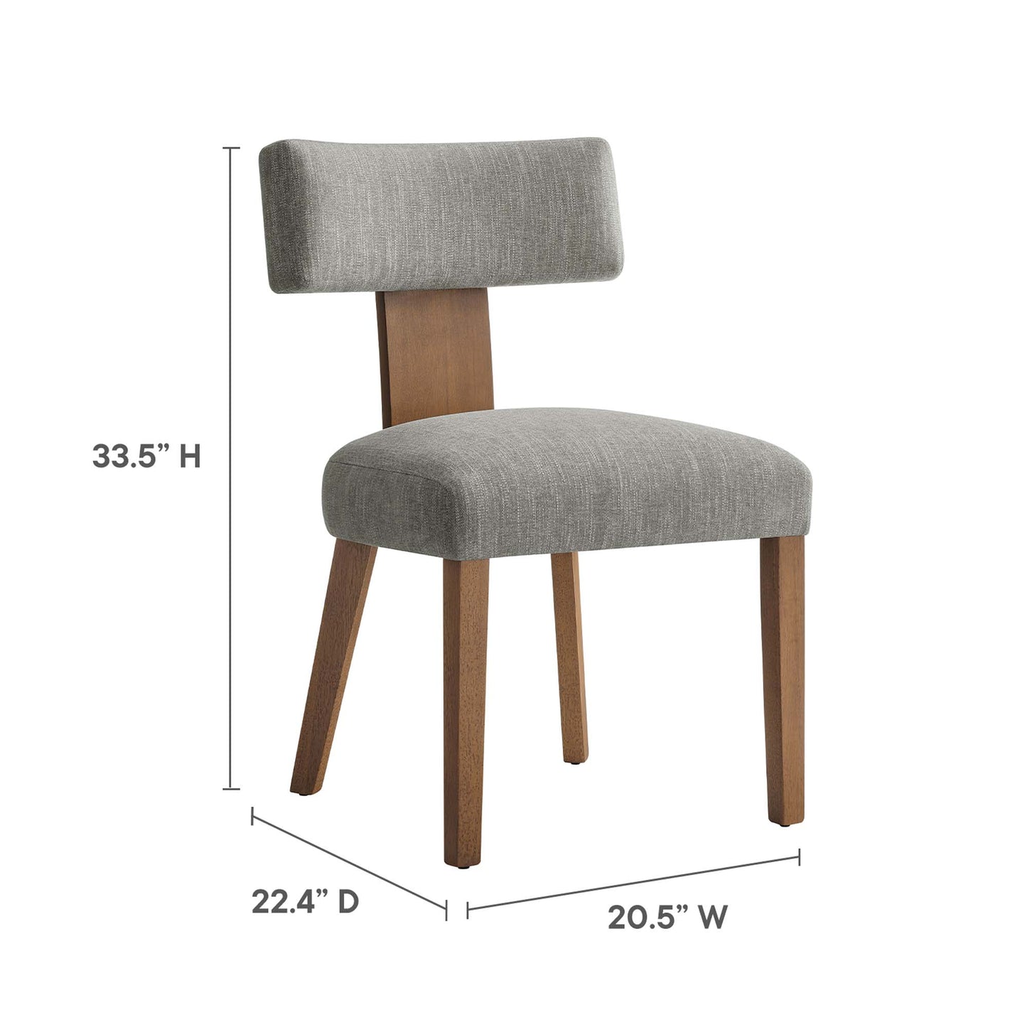 Nalani Fabric Upholstered Dining Chairs Set of 2