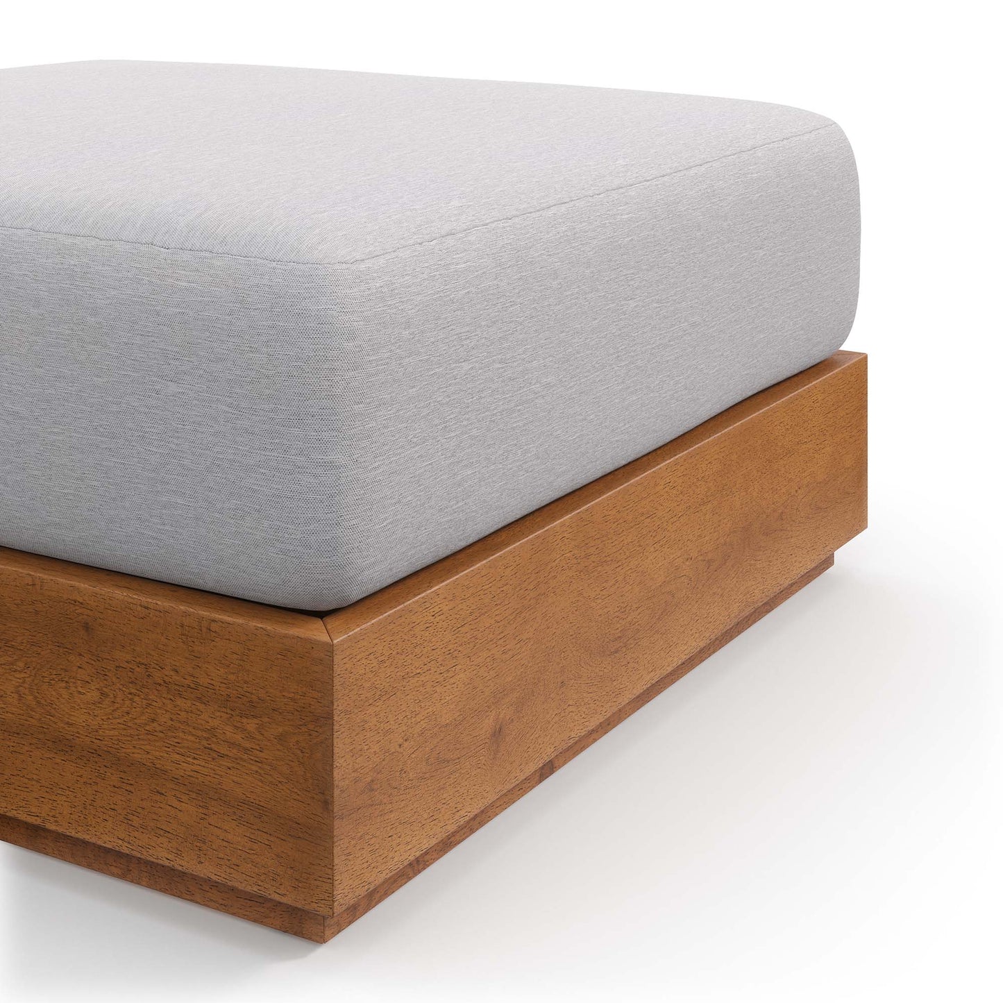 Tahoe Outdoor Patio Acacia Wood Ottoman