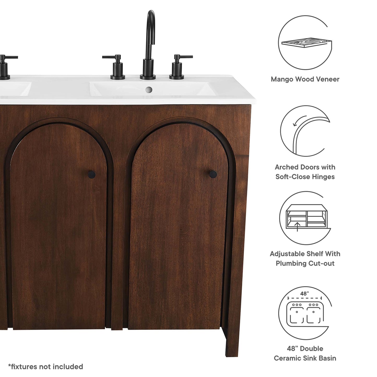 Appia 48" Double Sink Bathroom Vanity