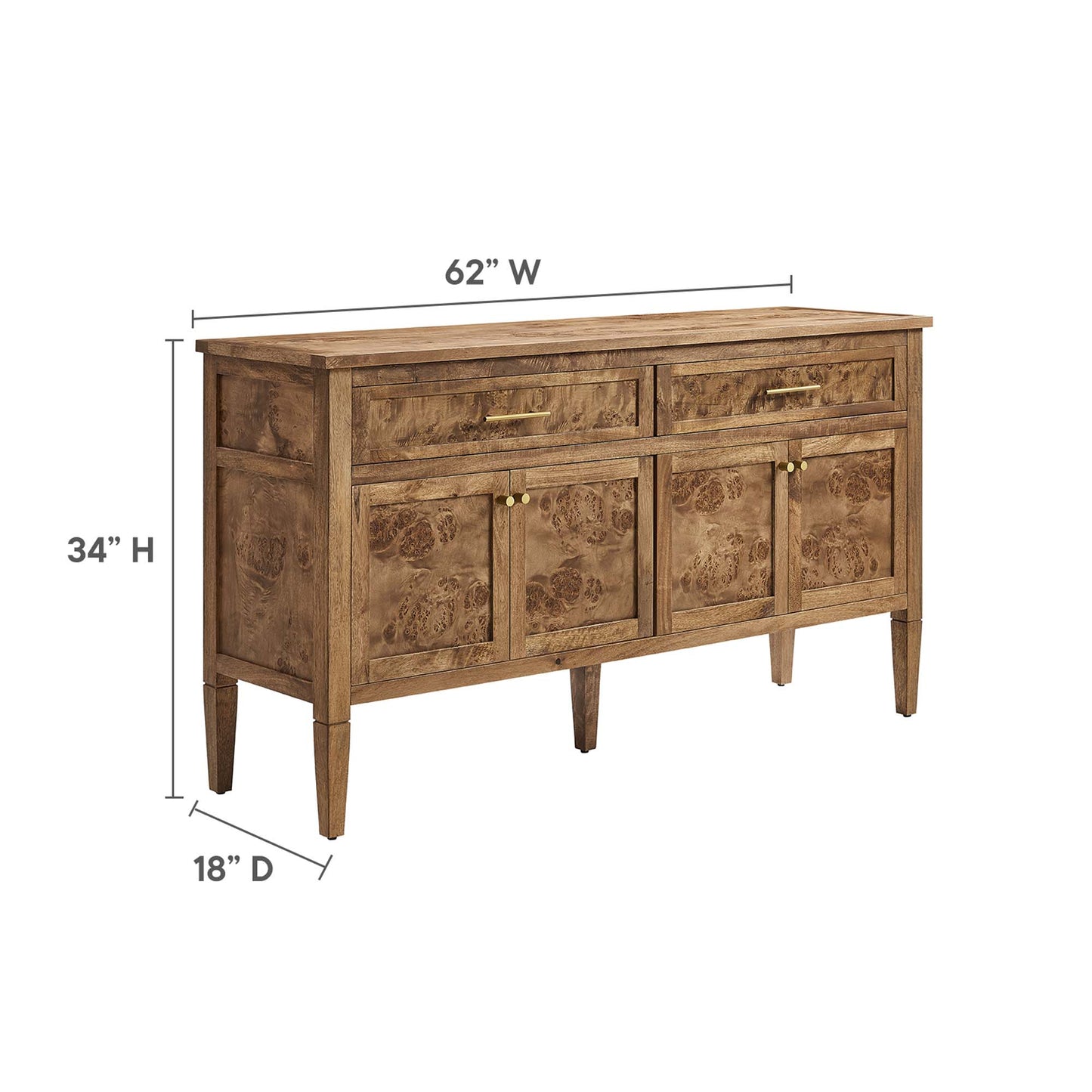 Elysian 62" Wood Sideboard