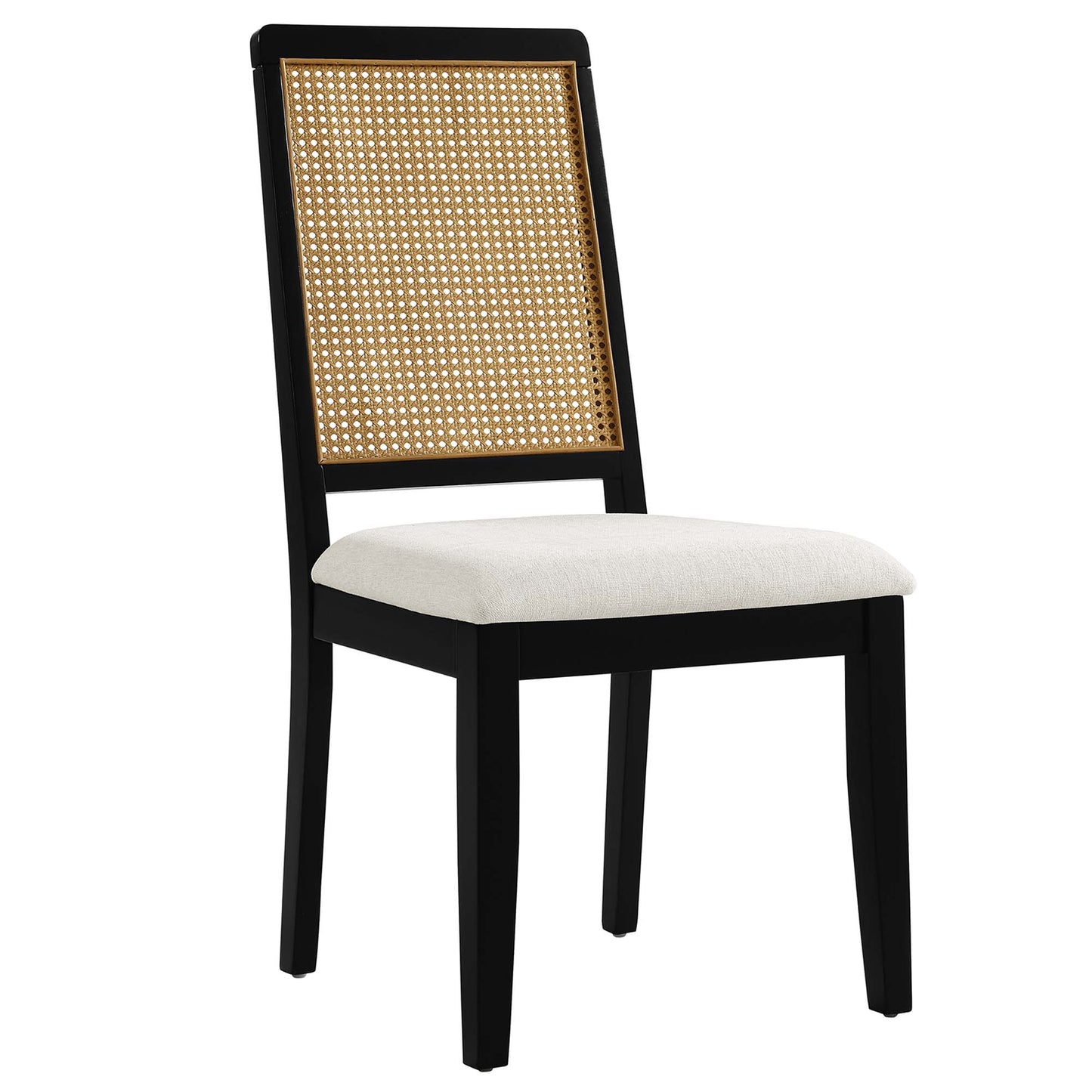 Arlo Faux Rattan and Wood Dining Side Chairs Set of 2