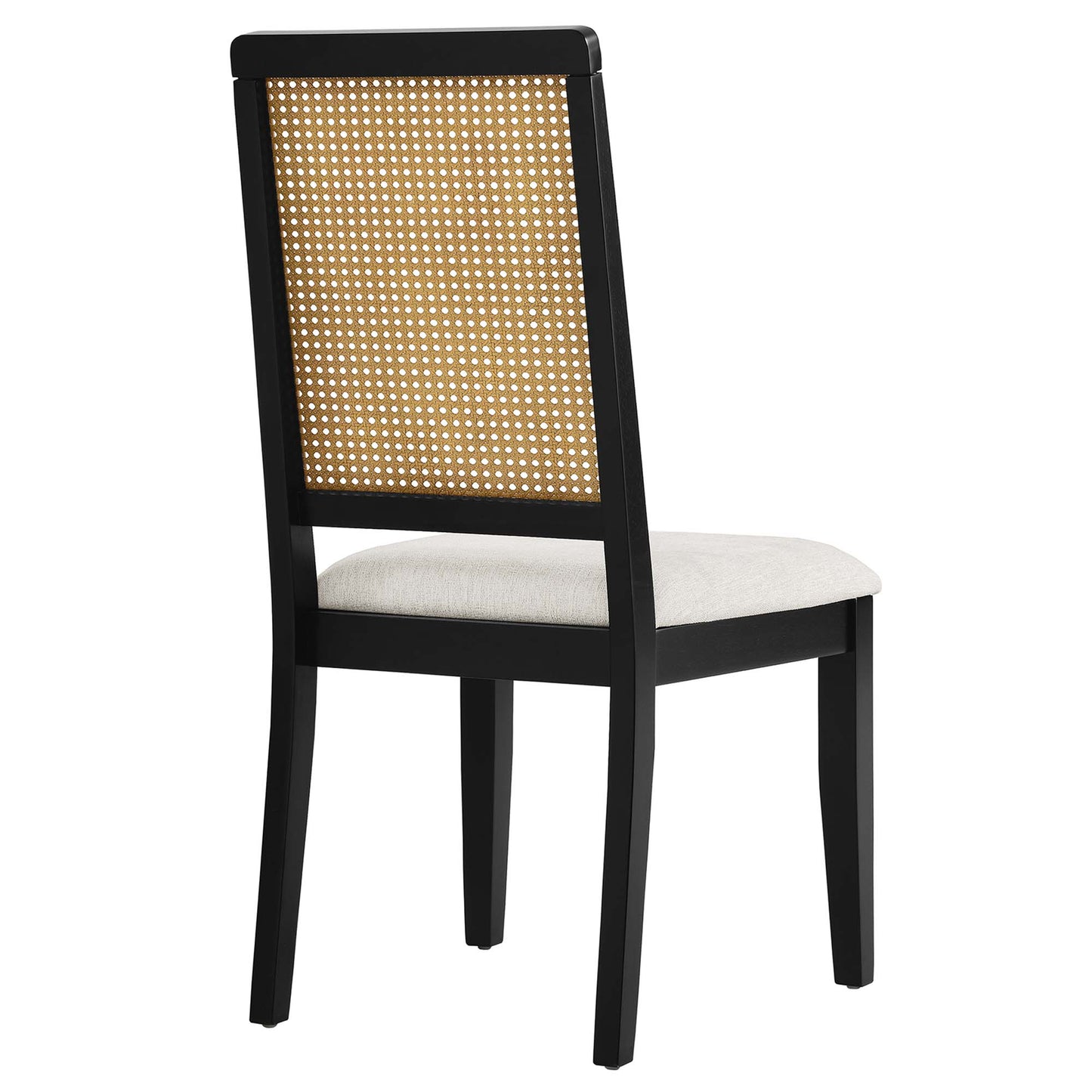 Arlo Faux Rattan and Wood Dining Side Chairs Set of 2