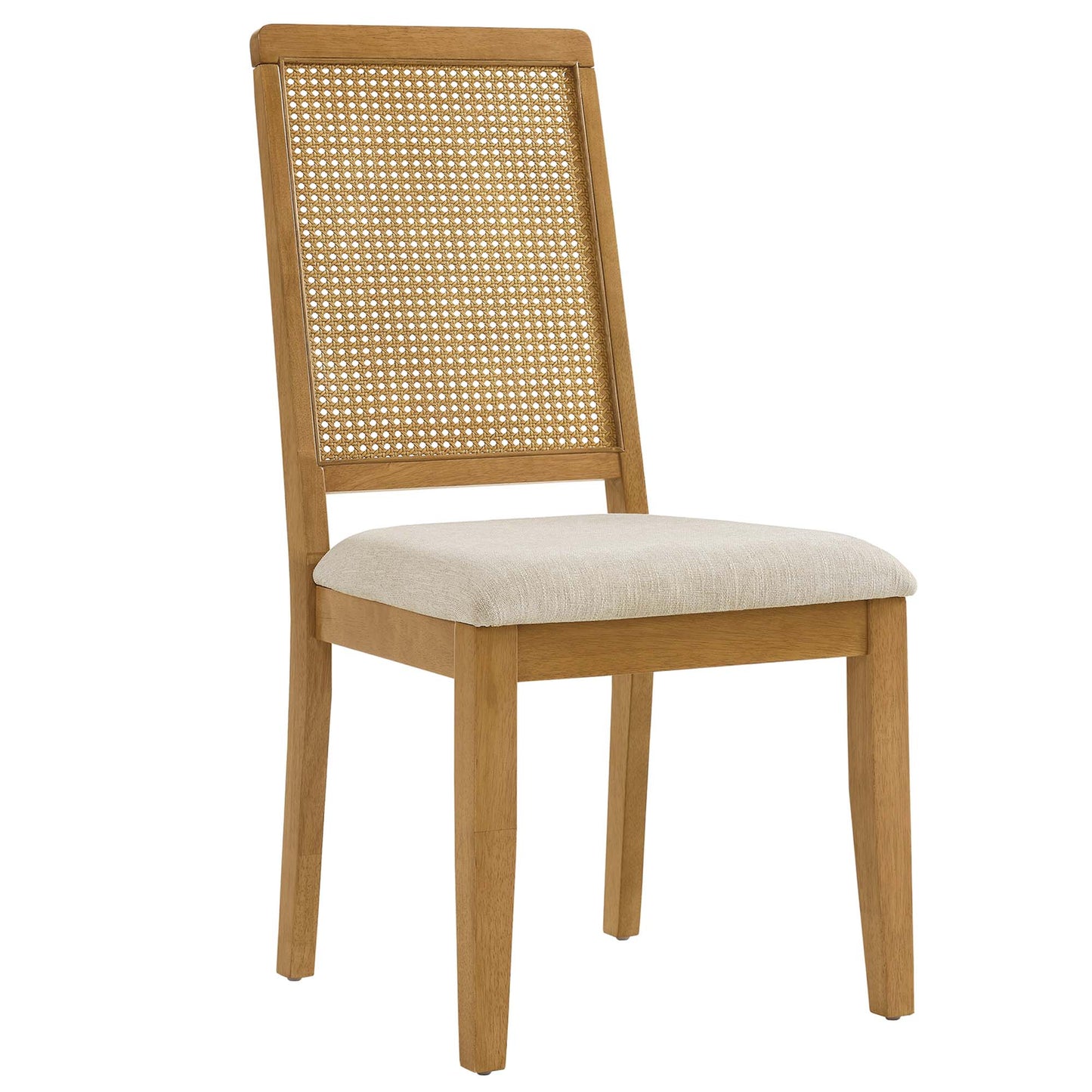 Arlo Faux Rattan and Wood Dining Side Chairs Set of 2