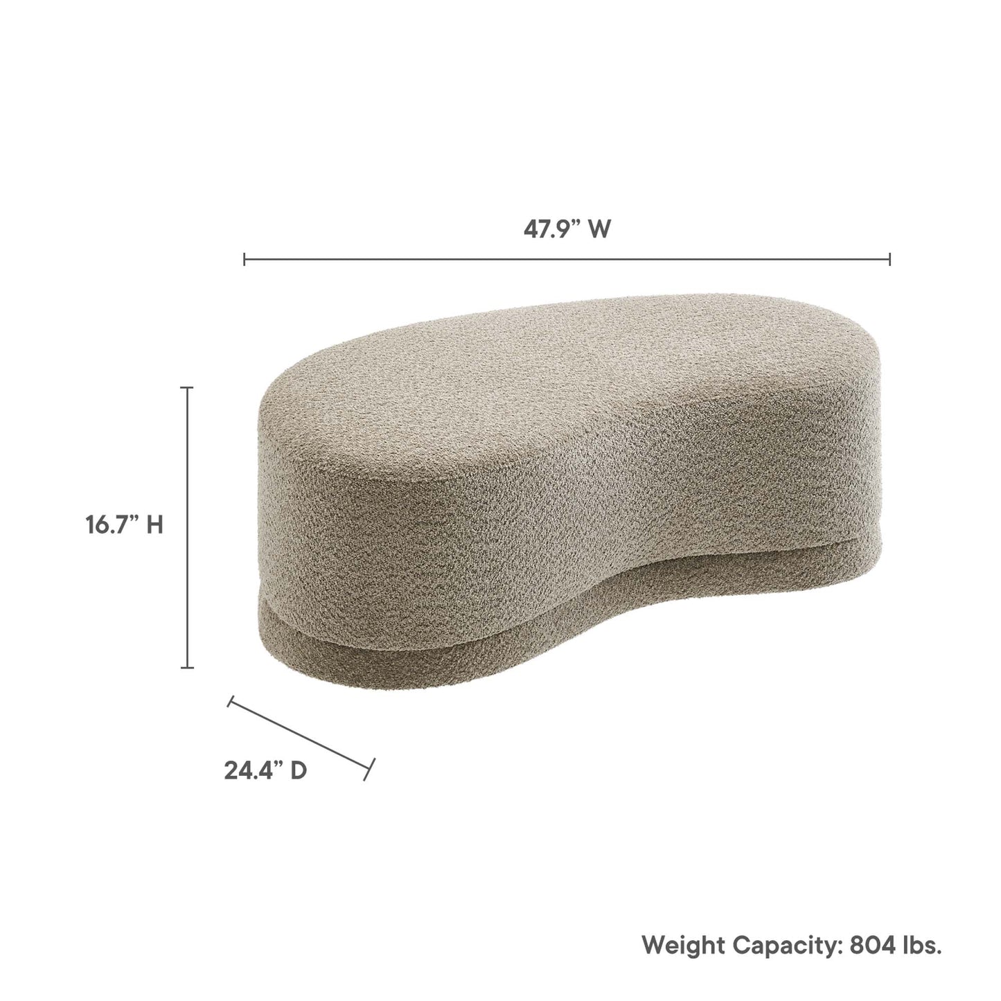 Nimbus 48" Upholstered Ottoman Bench