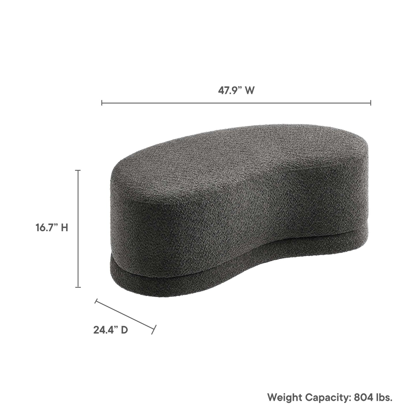 Nimbus 48" Upholstered Ottoman Bench