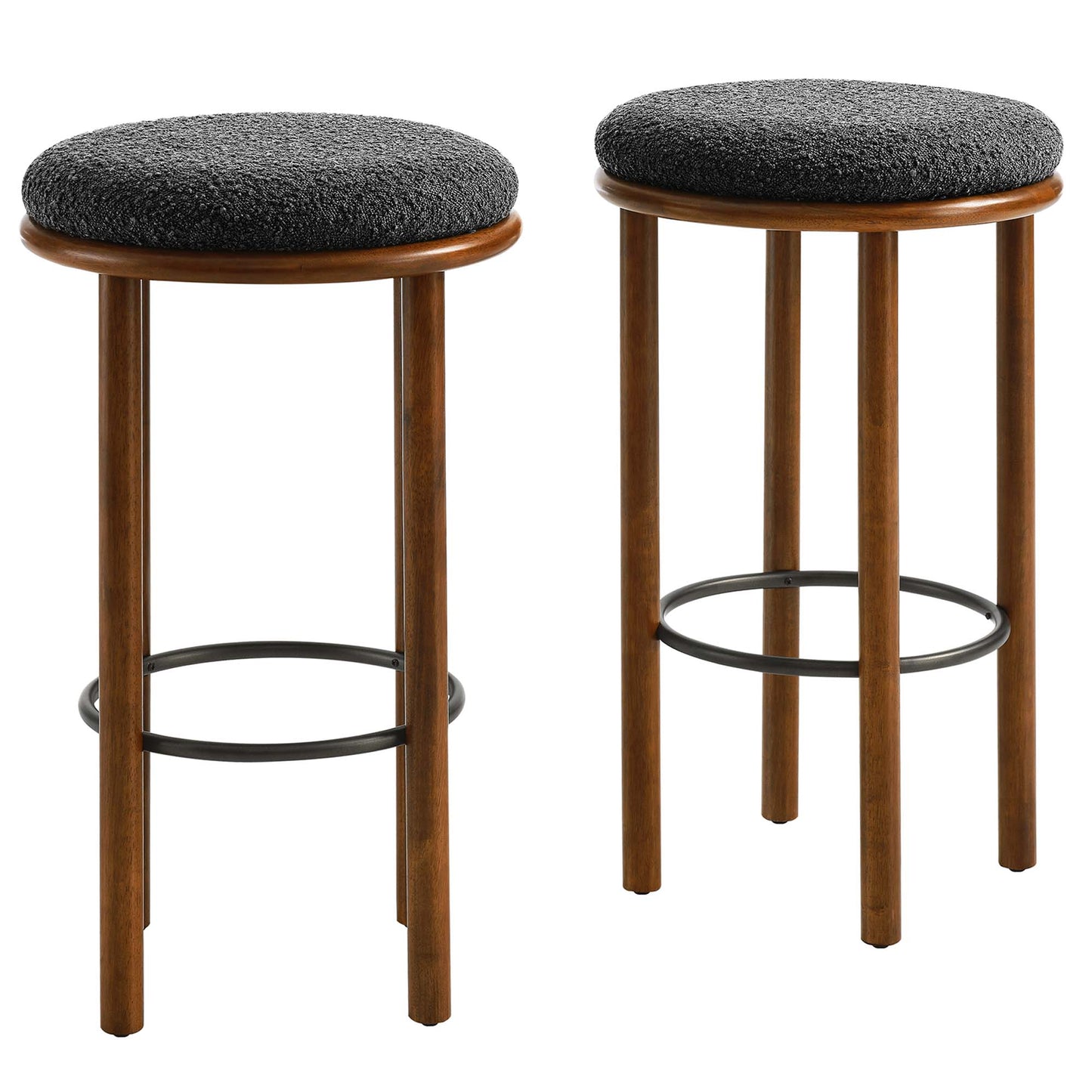 Fable Boucle Fabric Bar Stools Set of 2