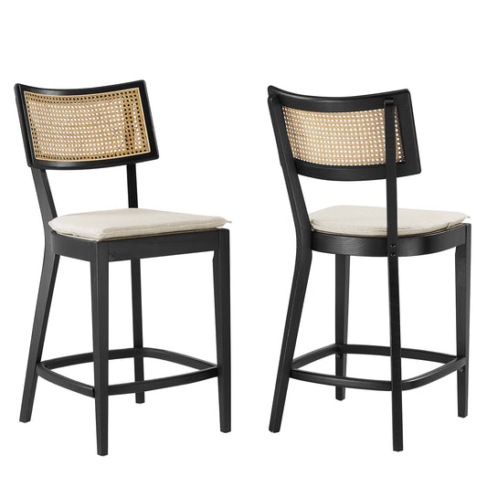 Lot de 2 tabourets de bar en bois Caledonia par Modway