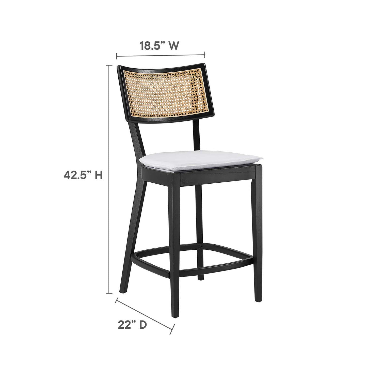 Juego de 2 taburetes de madera Caledonia de Modway