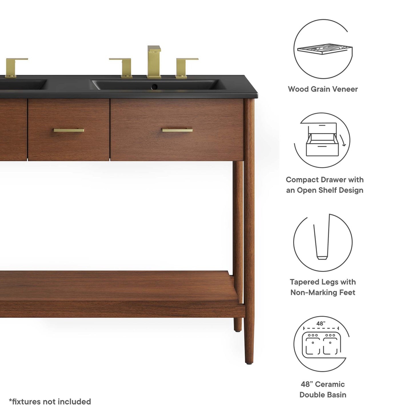 Zaire 48" Double Sink Bathroom Vanity